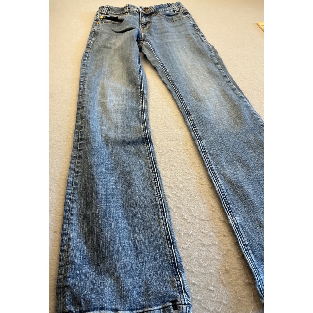 Rock‎ & Roll Denim Bootcut Jeans Mid Rise Embroidered Pockets 27x34 Western